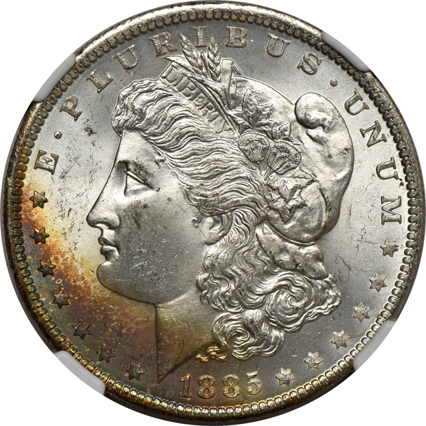Twenty-four 1885-O NGC MS-65