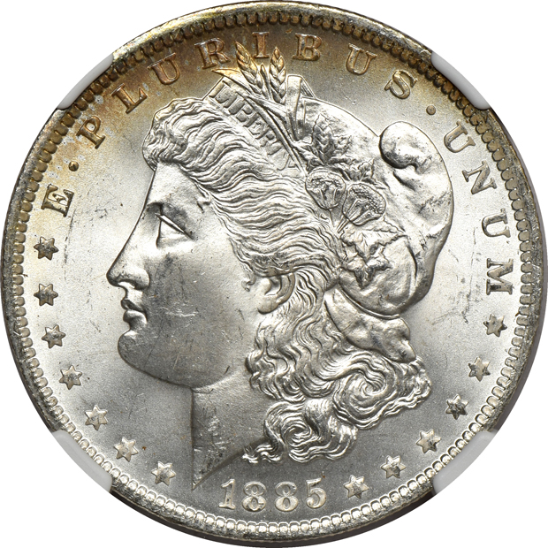 Twenty-four 1885-O NGC MS-65