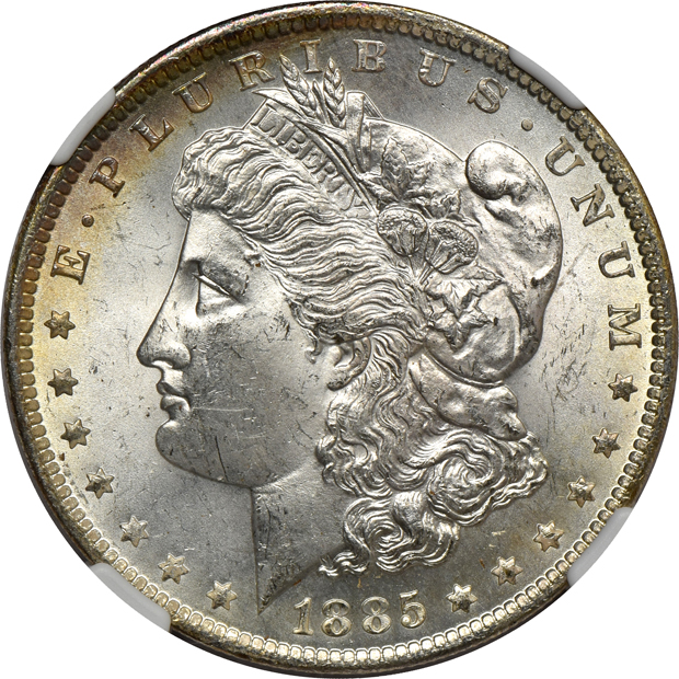 Sixteen 1885-O NGC MS-65