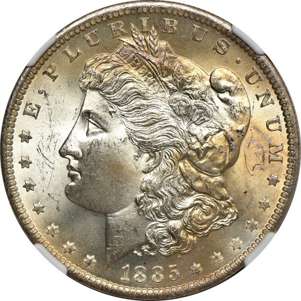 Sixteen 1885-O NGC MS-65