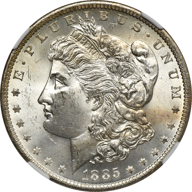 Sixteen 1885-O NGC MS-65