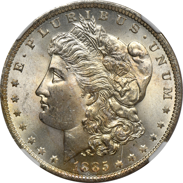 Sixteen 1885-O NGC MS-65