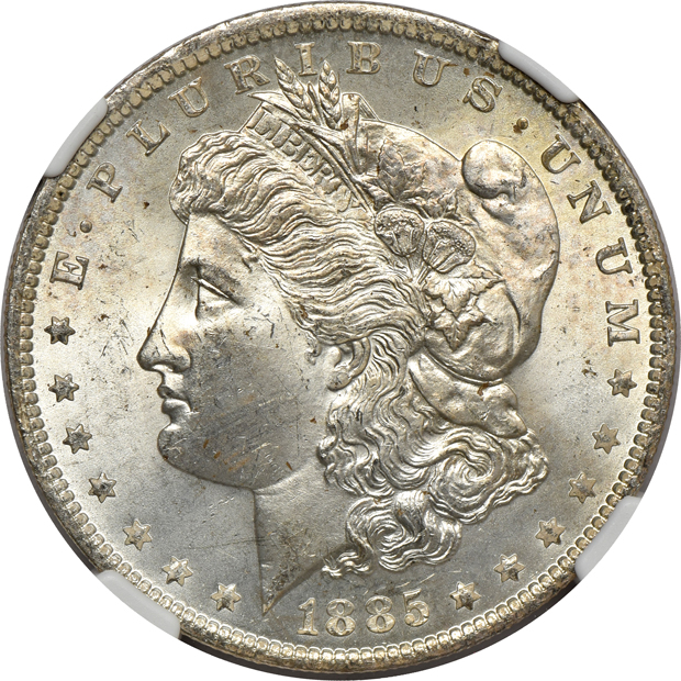Sixteen 1885-O NGC MS-65