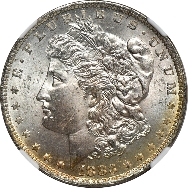 Eight 1883-O NGC MS-65