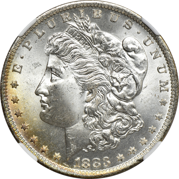 Eight 1883-O NGC MS-65