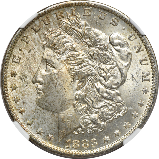 Eight 1883-O NGC MS-65