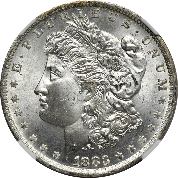 Eight 1883-O NGC MS-65