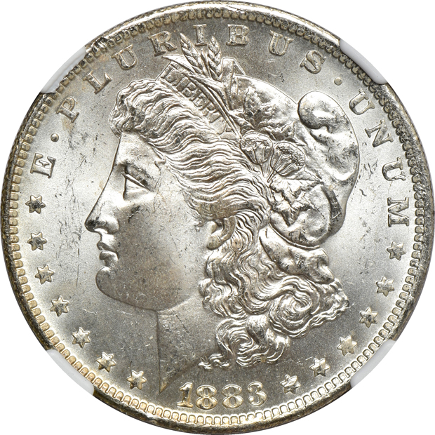Eight 1883-O NGC MS-65