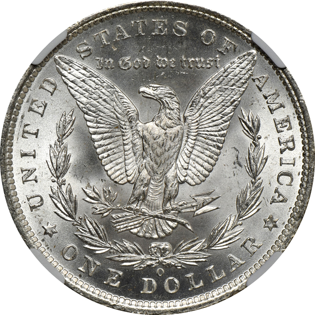 Five 1885-O NGC MS-66+