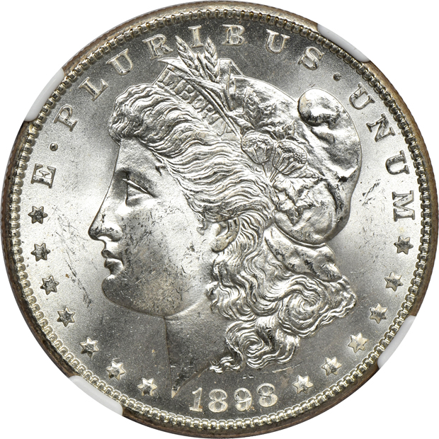 Two 1883-O and three 1898-O, all NGC MS-66