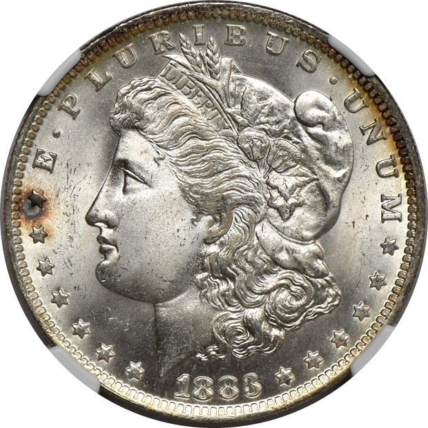 Two 1883-O and three 1898-O, all NGC MS-66