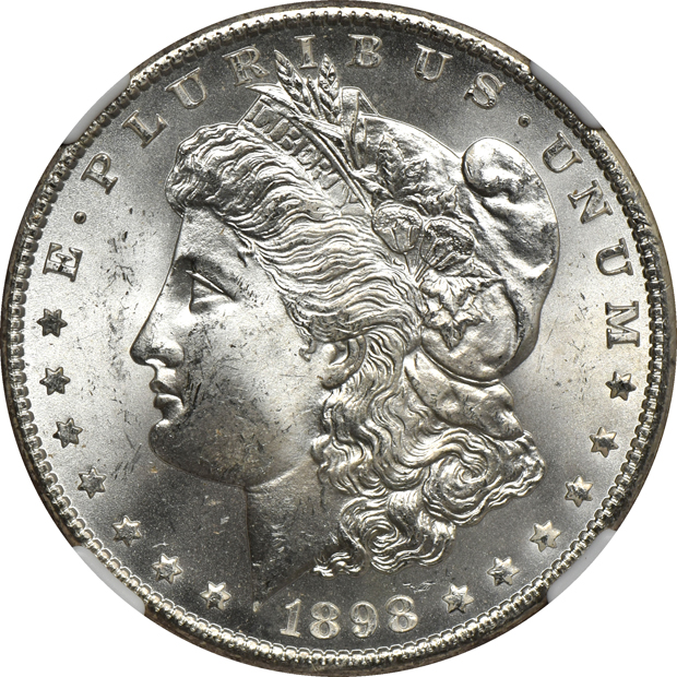 Two 1883-O and three 1898-O, all NGC MS-66
