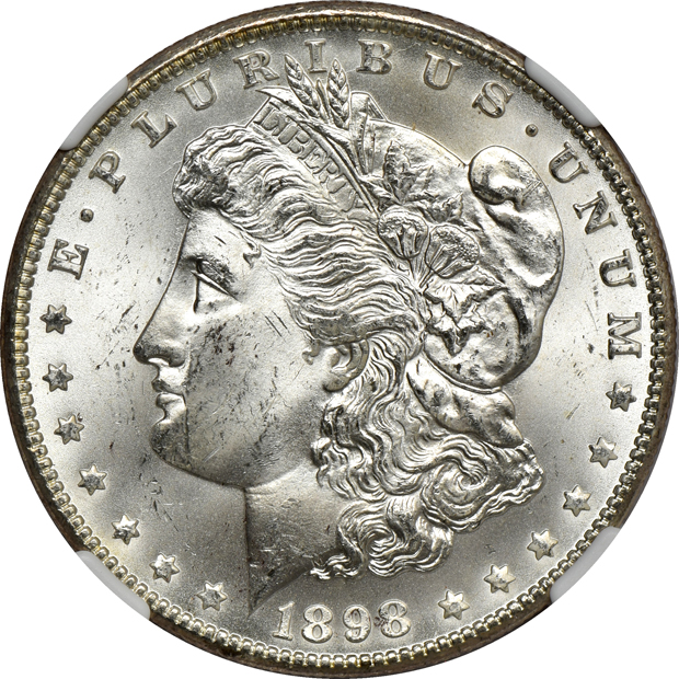 Two 1883-O and three 1898-O, all NGC MS-66