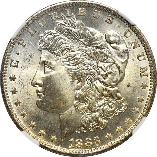 Four 1883-O and four 1886, all NGC MS-65