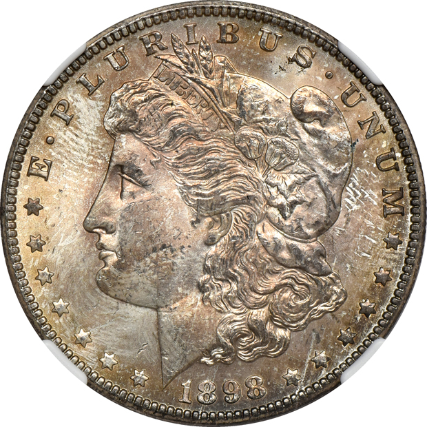 Two 1886 and seven 1898-O, all NGC MS-65