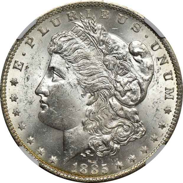 1882-S MS-64 Star, and an 1885-O MS-63 Star, both NGC