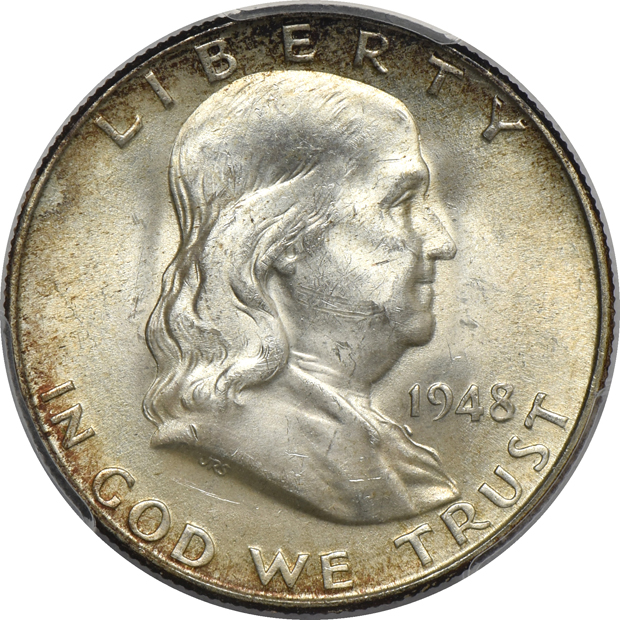 Eighteen PCGS certified Franklin half-dollars
