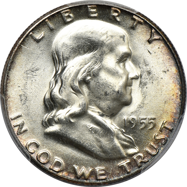 Eighteen PCGS certified Franklin half-dollars