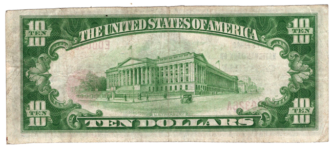 1929 $10 Type 1 - Cassville, MO Charter #8979 - VF