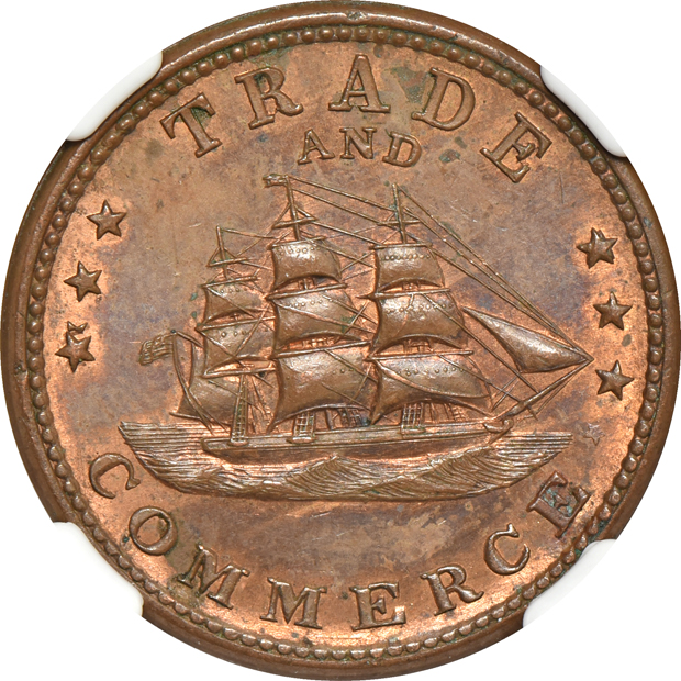 Three Civil War/Store Card tokens certified by NGC