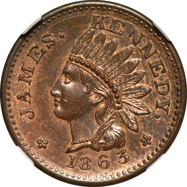 Three Civil War/Store Card tokens certified by NGC