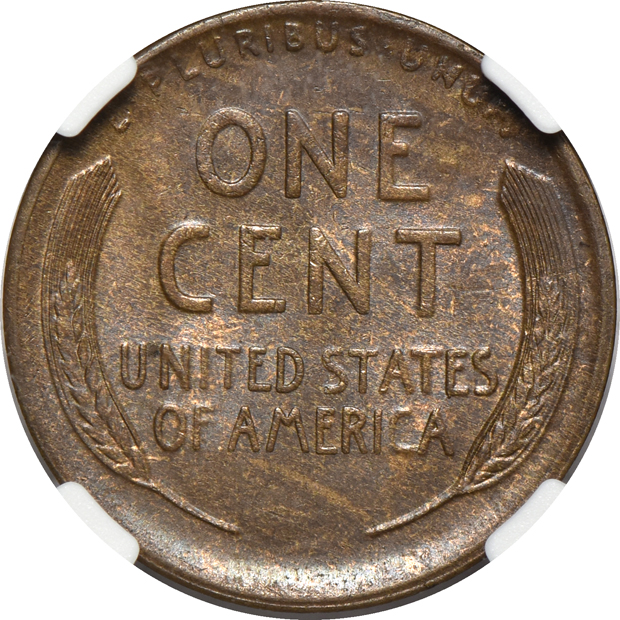 Four certified Lincoln cents