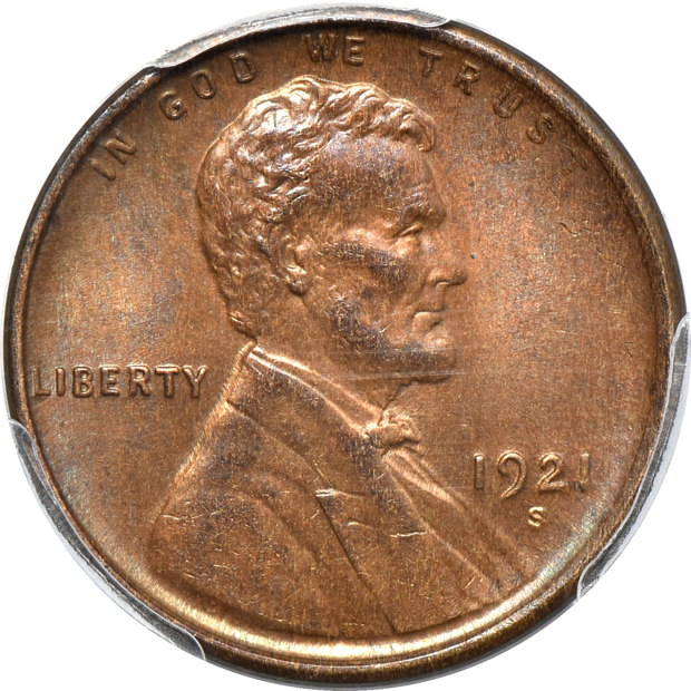 Four certified Lincoln cents