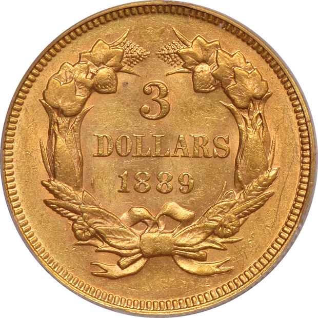 1889 PCGS AU-55 (green label) CAC