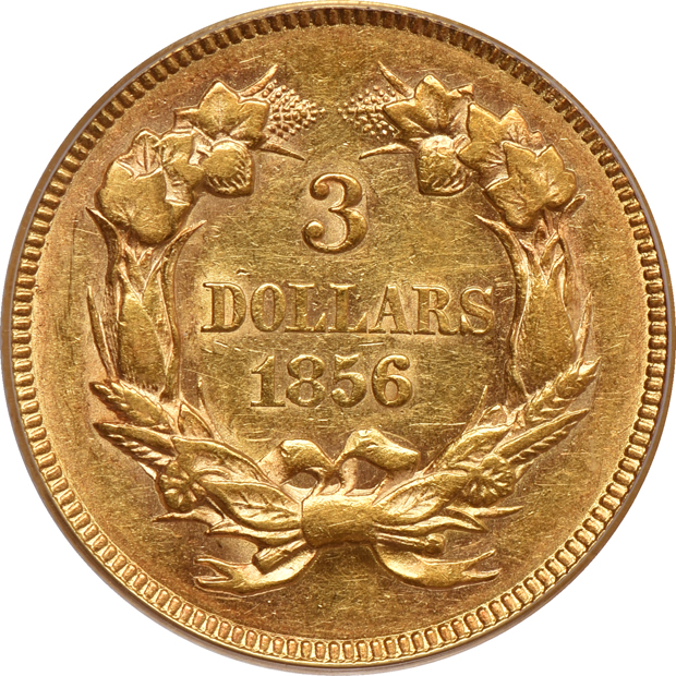 1856 PCGS AU-53 (green label) CAC