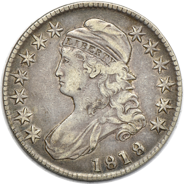 Twenty Capped Bust half-dollars, VG-XF