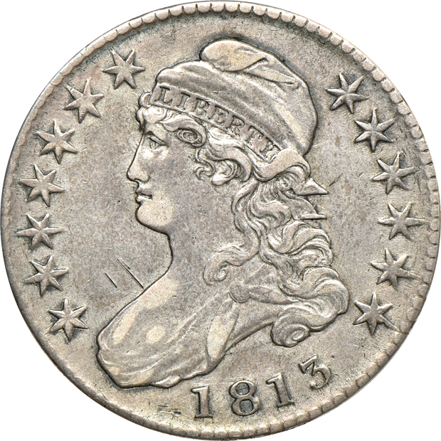 Twenty Capped Bust half-dollars, VG-XF