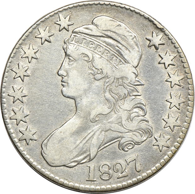 Twenty Capped Bust half-dollars, VG-XF