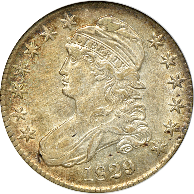 Four Capped Bust half-dollars certified by ANACS
