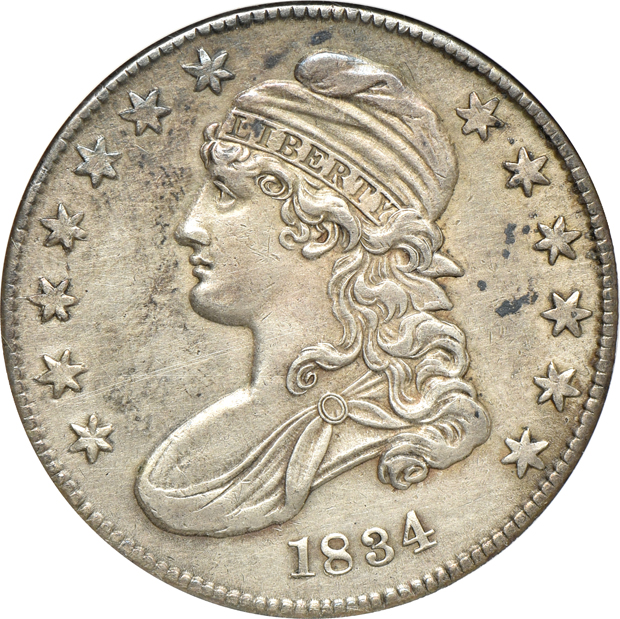 Four Capped Bust half-dollars certified by ANACS
