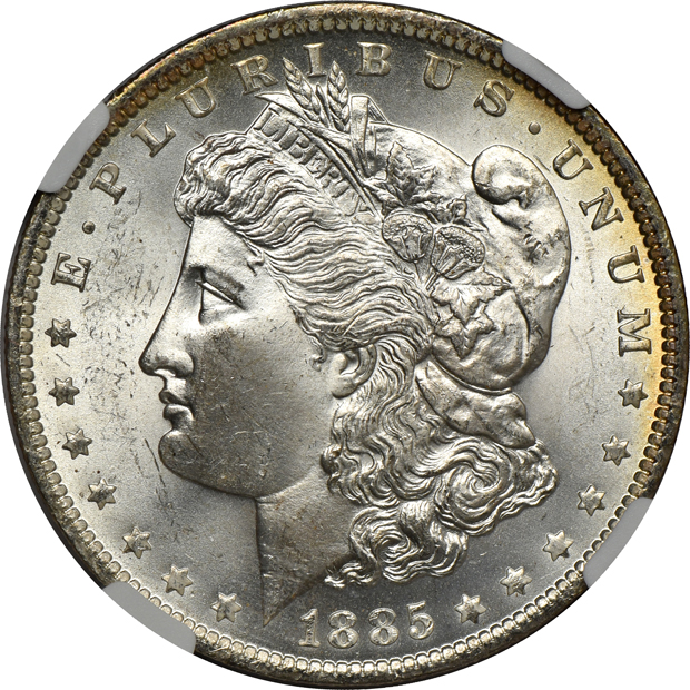 Two 1885-O NGC MS-64 Star CAC