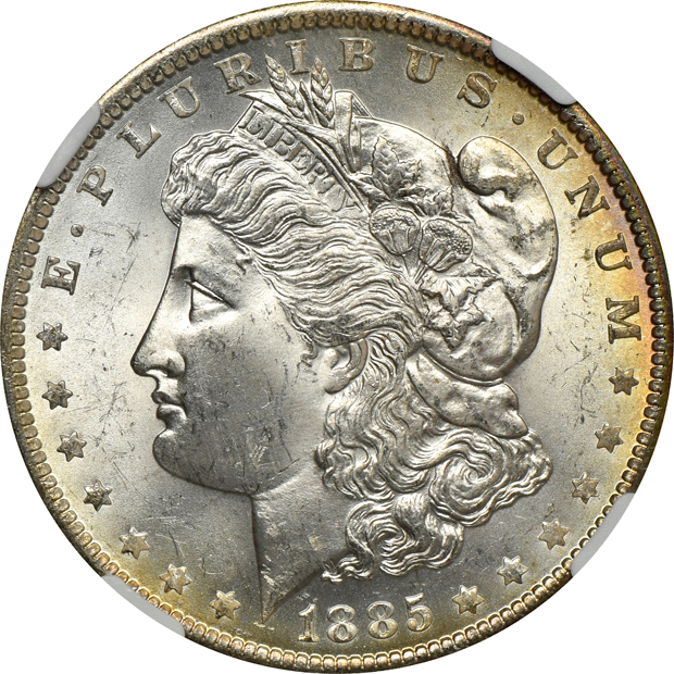 Two 1885-O NGC MS-64 Star CAC