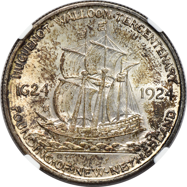 Two 1924 Huguenot NGC MS-66, one CAC