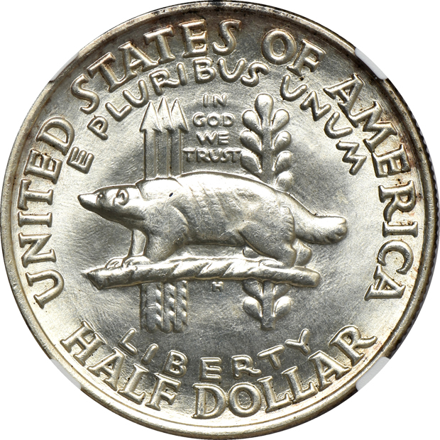 1922 Grant MS-64, 1926 Oregon Trail MS-66, and a 1936 Wisconsin MS-65, all NGC