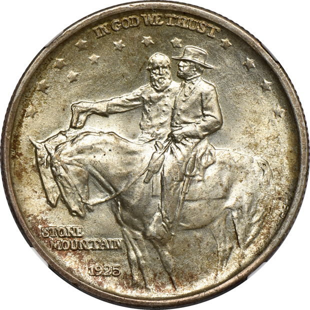 1925 Stone Mountain MS-65, 1936-D Columbia MS-66, and a 1937 Texas MS-66, all NGC CAC