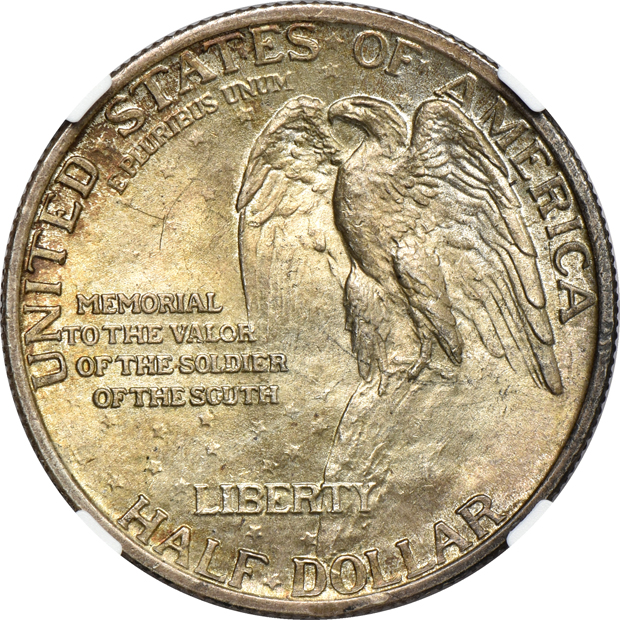 1925 Stone Mountain MS-65, 1936-D Columbia MS-66, and a 1937 Texas MS-66, all NGC CAC