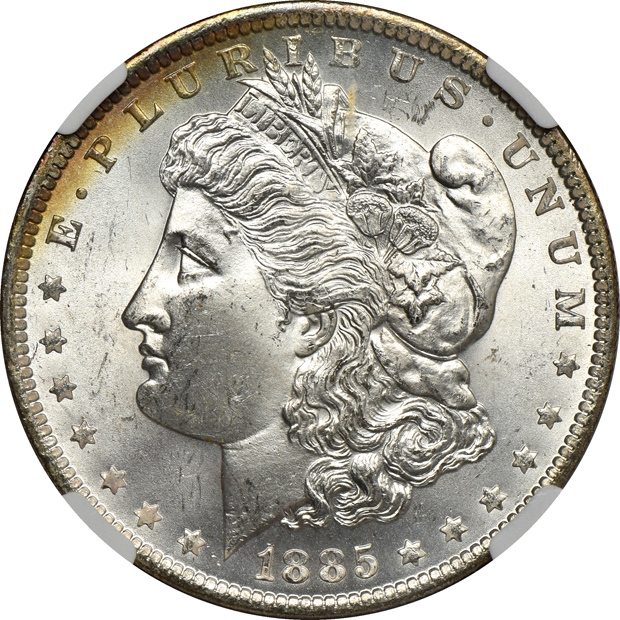 Two 1885-O NGC MS-65 Star, one CAC