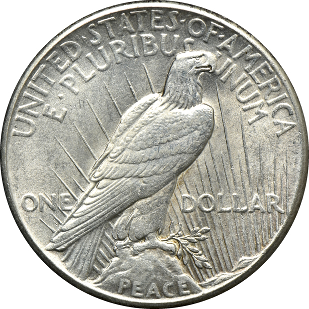 Complete collection of Peace silver dollars in a Whitman 9430 album