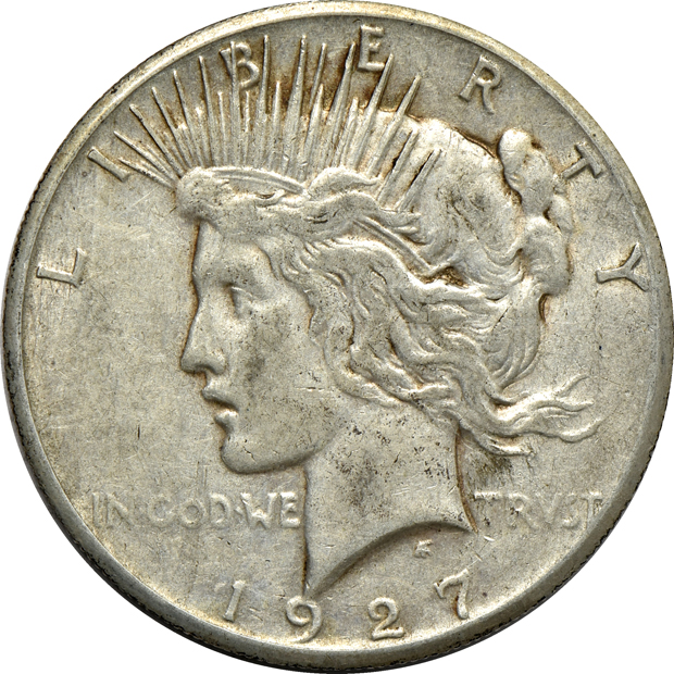 Complete collection of Peace silver dollars in a Whitman 9430 album