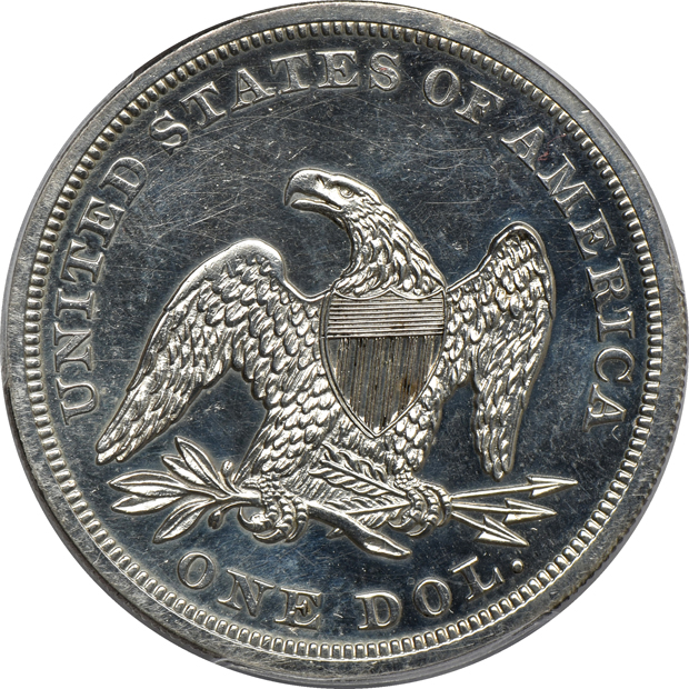 1863 PCGS Proof AU details/polished