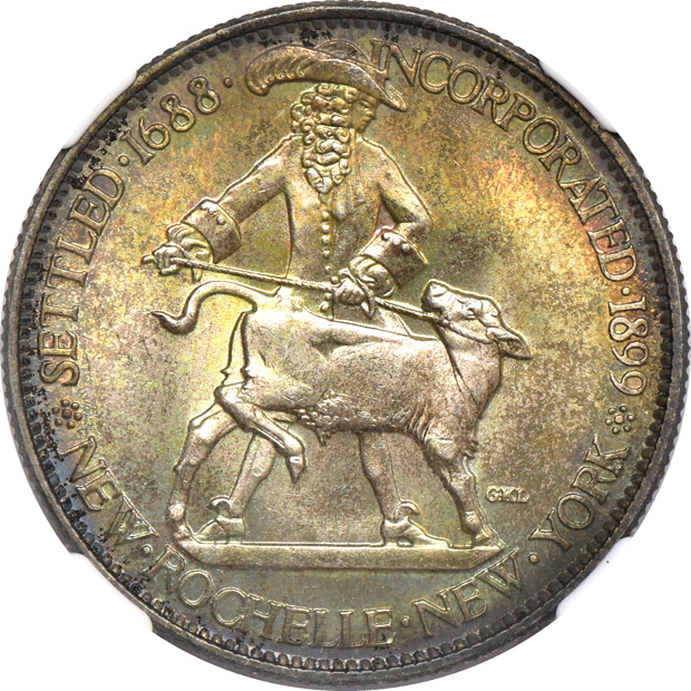 1936 Cleveland PCGS MS-65 (green label), and a 1938 New Rochelle NGC MS-65