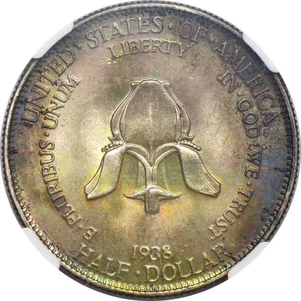 1936 Cleveland PCGS MS-65 (green label), and a 1938 New Rochelle NGC MS-65