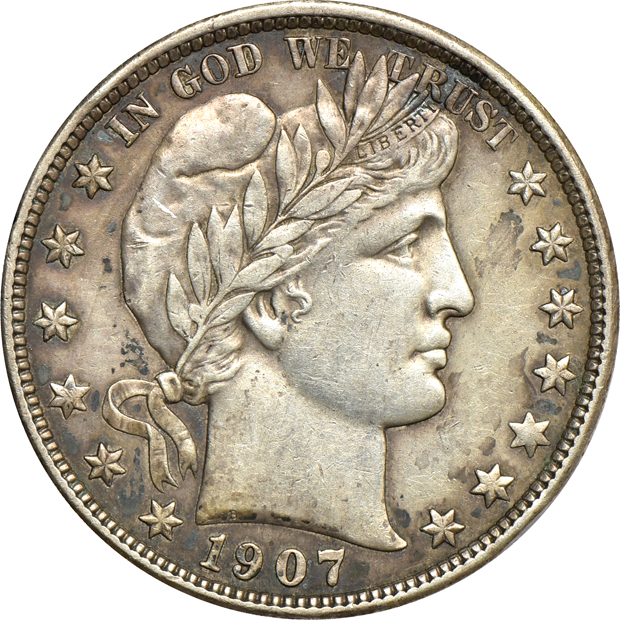 1907-S and 1908-S, both XF to AU details