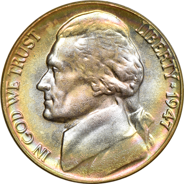 Collections of Lincoln cents and Jefferson nickels in Dansco albums