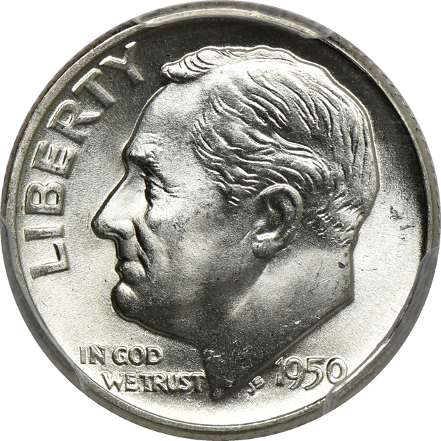 Twenty PCGS certified Roosevelt dimes