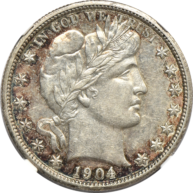 1904, 1908, and 1910, all NGC AU-55